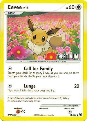Pokemon "Eevee" 62/100 Reverse Holo