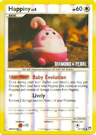 Pokemon "Happiny" 52/123 Reverse Holo
