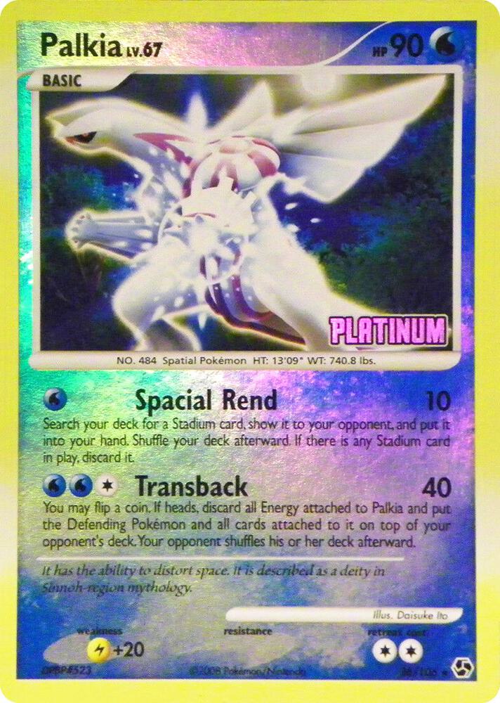 Pokemon "Palkia" 26/106 Reverse Holo Burger King Promo