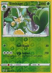 Pokemon "Simisage" 007/189 Reverse Holo