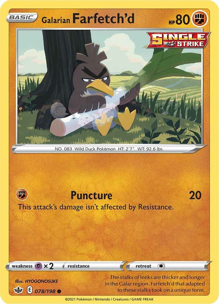 Pokemon "Farfetch'd" Galarian 078/198