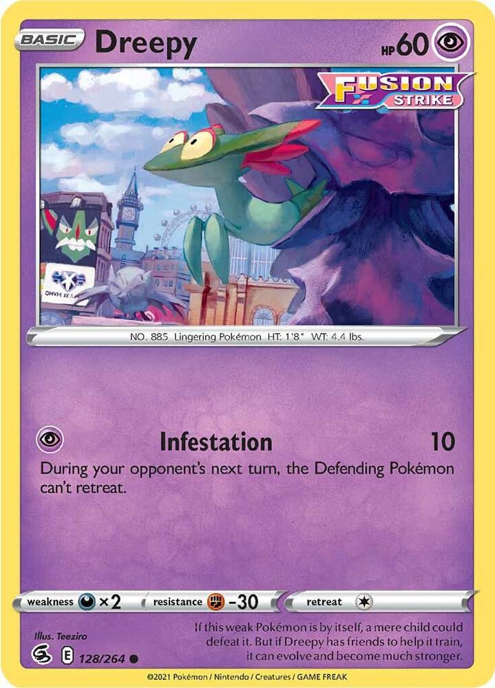 Pokemon "Dreepy" 128/264 Fusion Strike