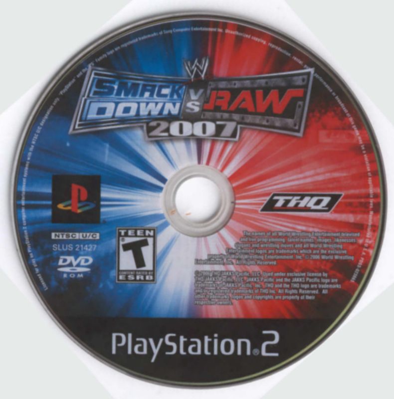 WWE Smackdown vs Raw 2007 (PS2) Game Only
