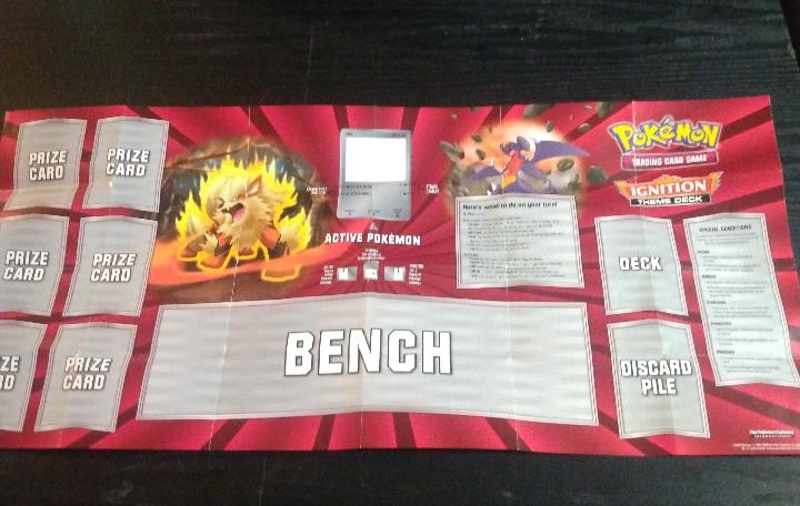 Pokemon Trading Card Game Paper Playmat with Arcanine and Garchomp
