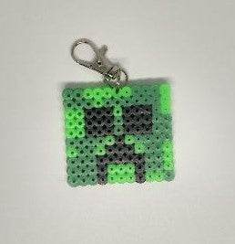 Minecraft Creeper Perler Bead Keychain