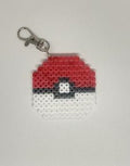 Pokeball Perler Bead Keychain