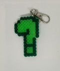 Question Mark Perler Bead Keychain