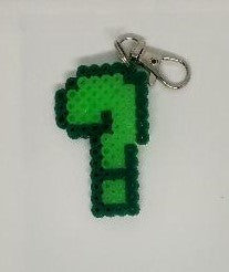 Question Mark Perler Bead Keychain