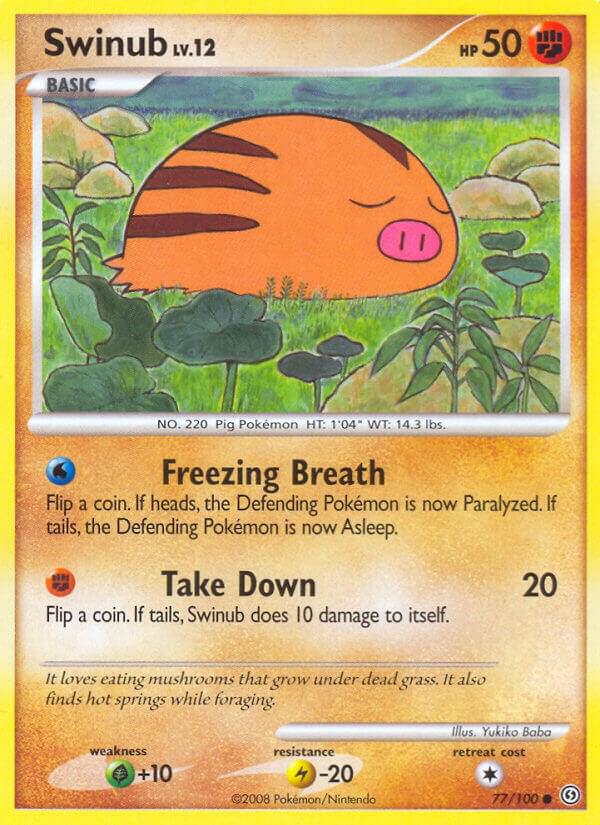 Pokemon "Swinub" 77/100