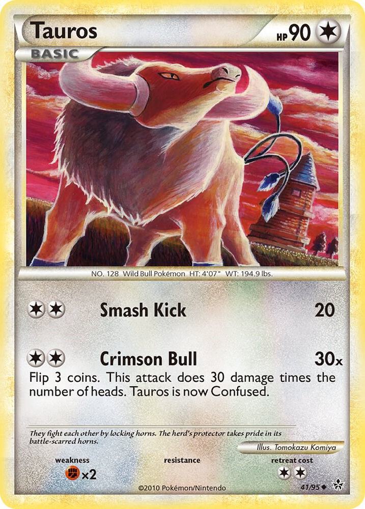 Pokemon "Tauros" 41/95 Reverse Holo