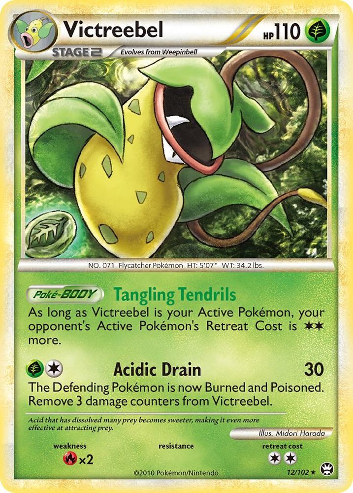 Pokemon "Victreebel" 12/102 Reverse Holo