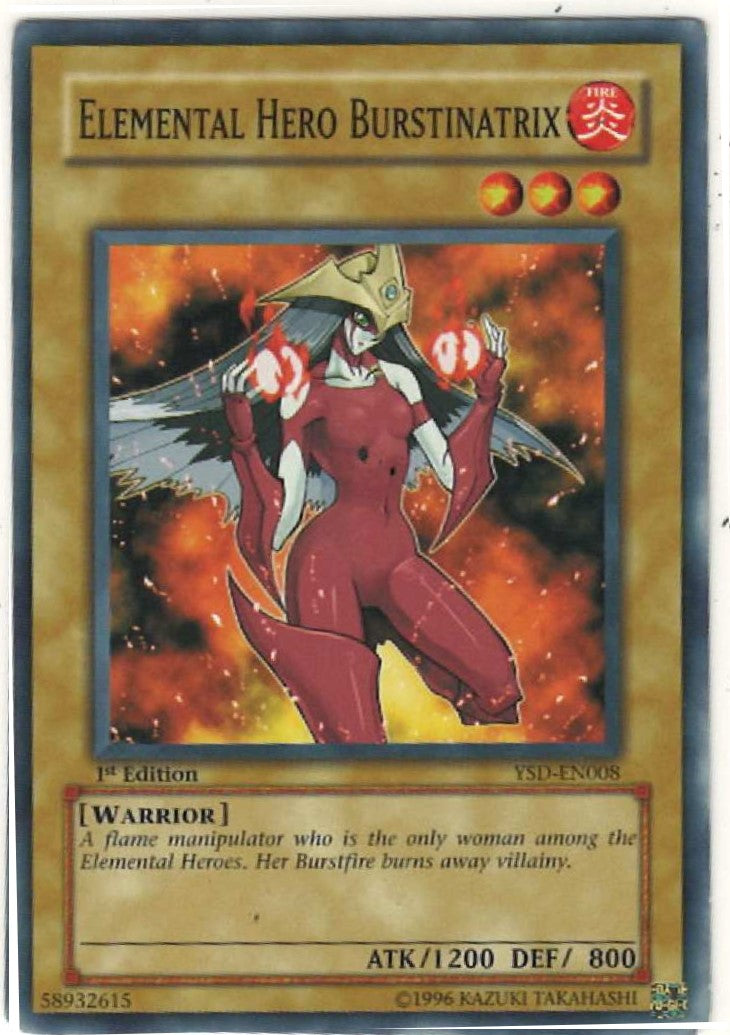 Yu-Gi-Oh "Elemental Hero Burstinatrix" YSD-008